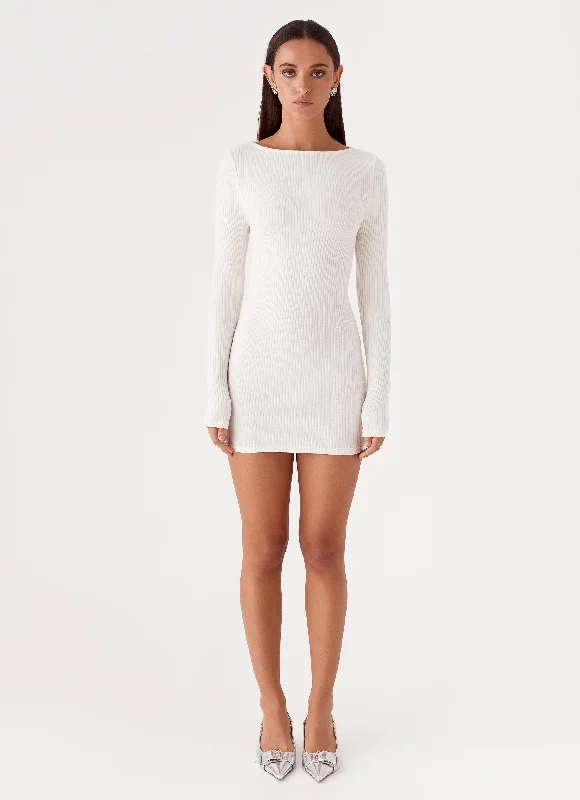 Allie Knit Mini Dress - Ivory