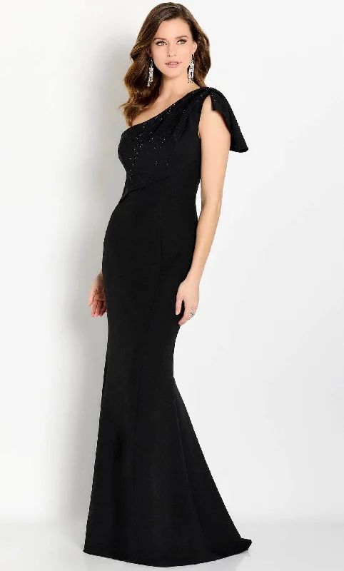 Cameron Blake CB752 - Draped Asymmetric Evening Gown