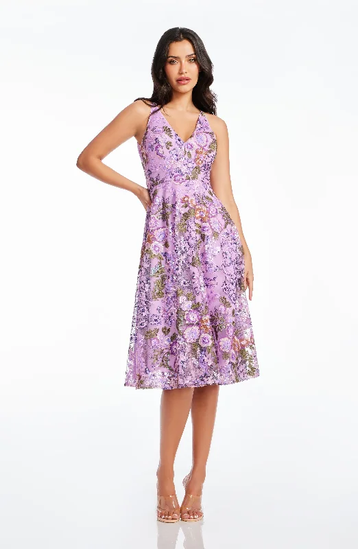 Elisa Peony Sequin Dress