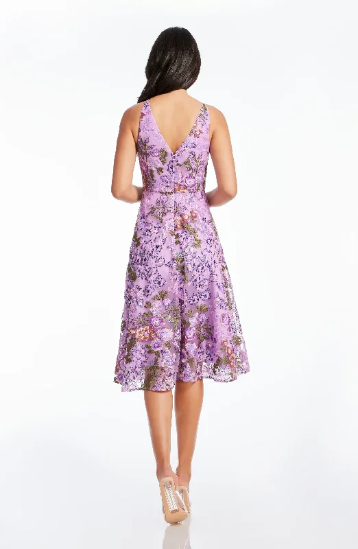 Elisa Peony Sequin Dress