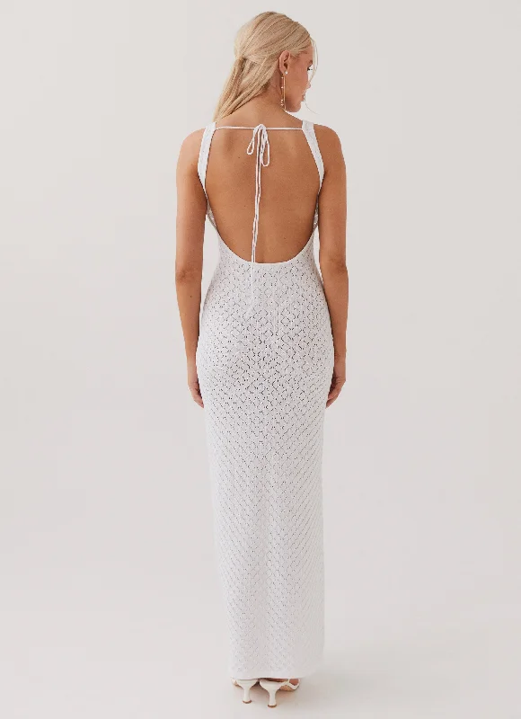 Etoile Knit Maxi Dress - White