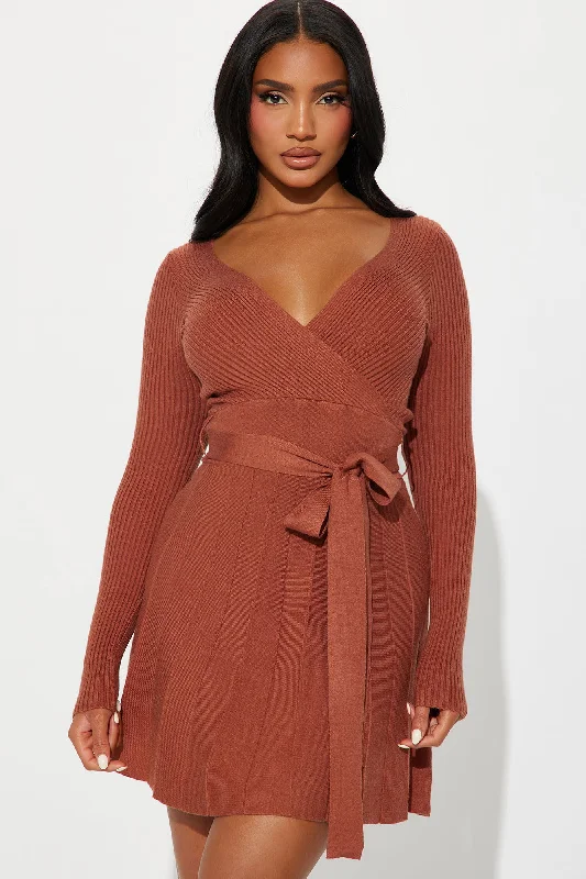 Pratt Sweater Mini Dress - Mocha