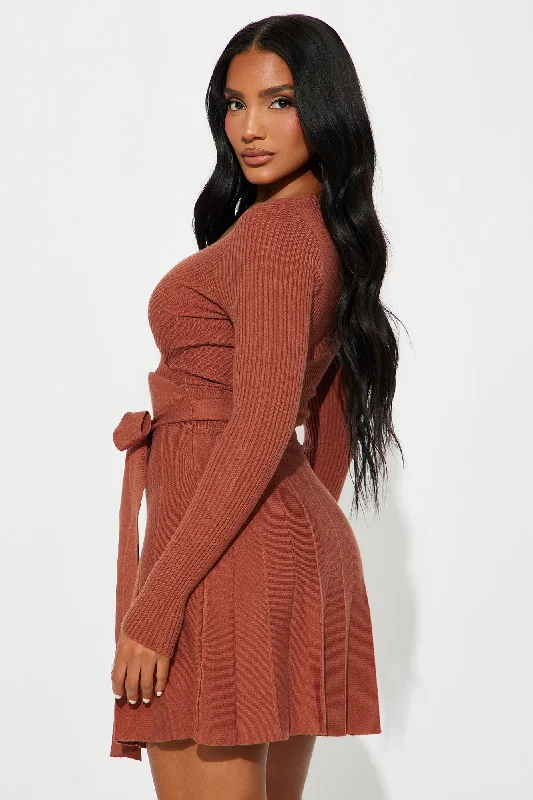 Pratt Sweater Mini Dress - Mocha