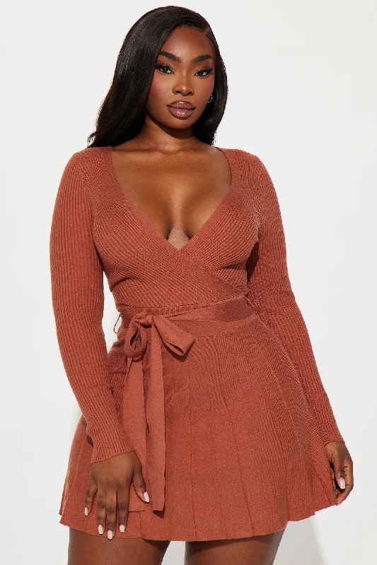 Pratt Sweater Mini Dress - Mocha