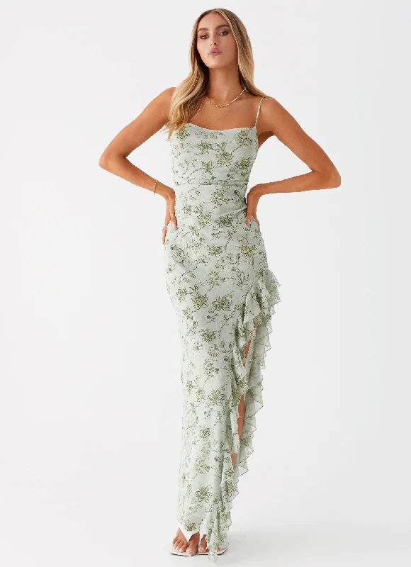 Princessa Maxi Dress - Sage Floral