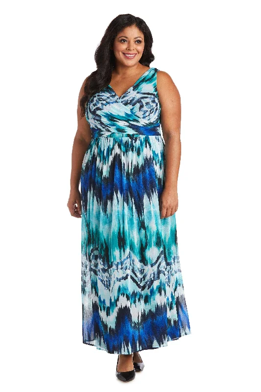 R&M Richards 7365W Long Plus Size Formal Dress