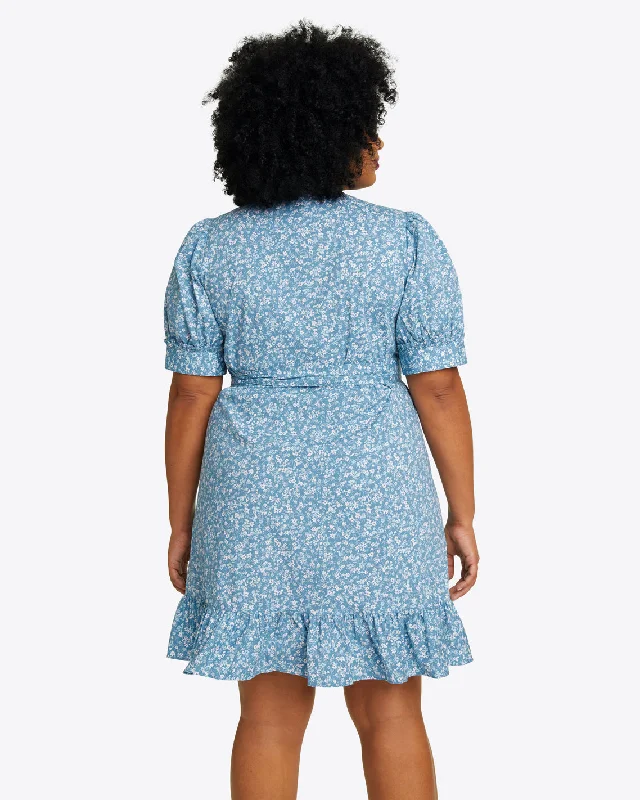 Reba Wrap Dress in Bluebell Floral